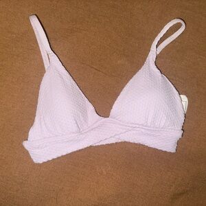 Aerie Light Purple Textured bikini top